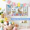 Easter Decoration Stickers for Wall Easter Bunny Wall Decals Peel and Stick 3D Fake Window Spring Wall Sticker Natural Landscape Wall Decals Flowers Rabbit Wall Art Murals for Living Room Nusery Decor